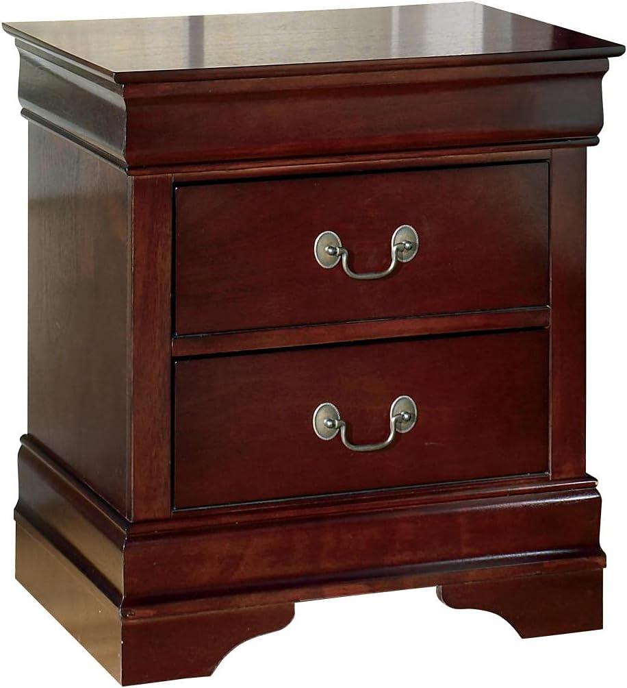 Alisdair Dark Brown Transitional 2-Drawer Nightstand