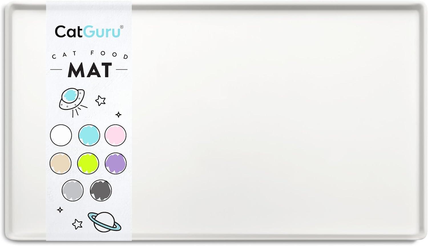 CatGuru Cat Food Mat, Small, Marshmallow