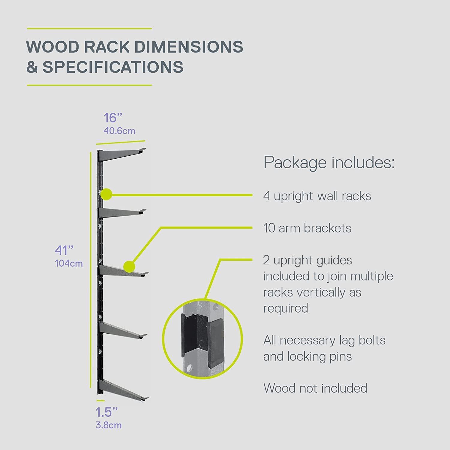 delta Heavy Duty Steel Wall Mounted Adjustable 5-Tier Lumber Storage Garage Rack