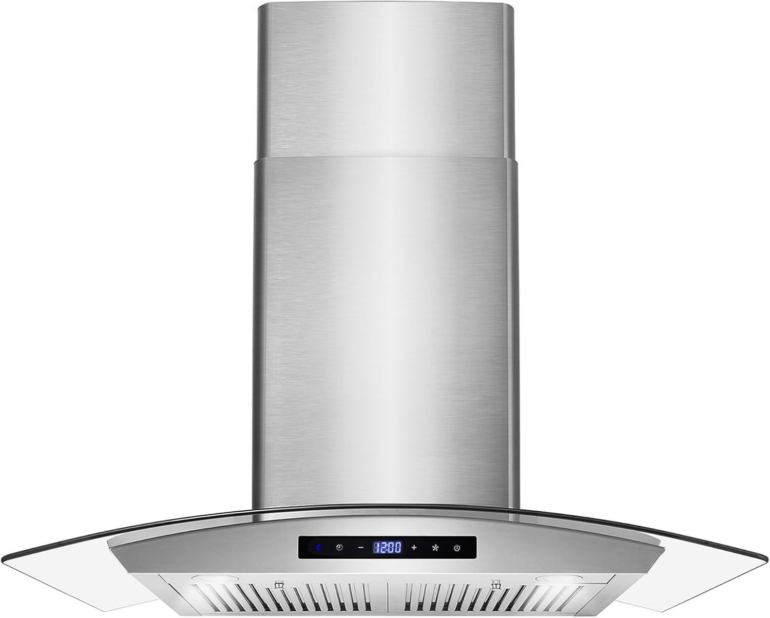 Cosmo 30 in. Ducted Wall Mount Range Hood in Stainless Steel with Touch Controls, LED Lighting and Permanent Filters