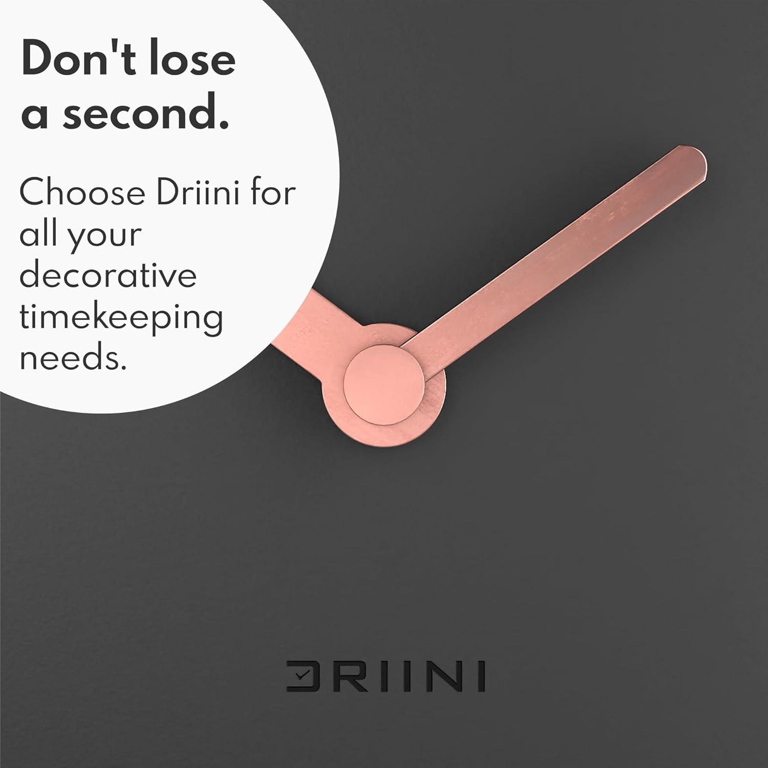 Driini Modern Mid Century Desk & Shelf Clock for Mantle, Bedroom Nightstand