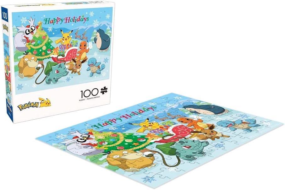 Buffalo Games 100-Piece Pokemon Happy Holidays Jigsaw Puzzle