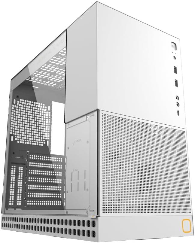 White Steel and Glass E-ATX Mid Tower Gaming Case