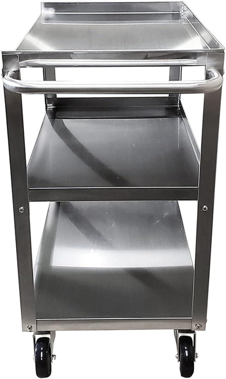 21 in. x 33 in. x 33 in. Stainless Steel 3-Shelf Utility Cart