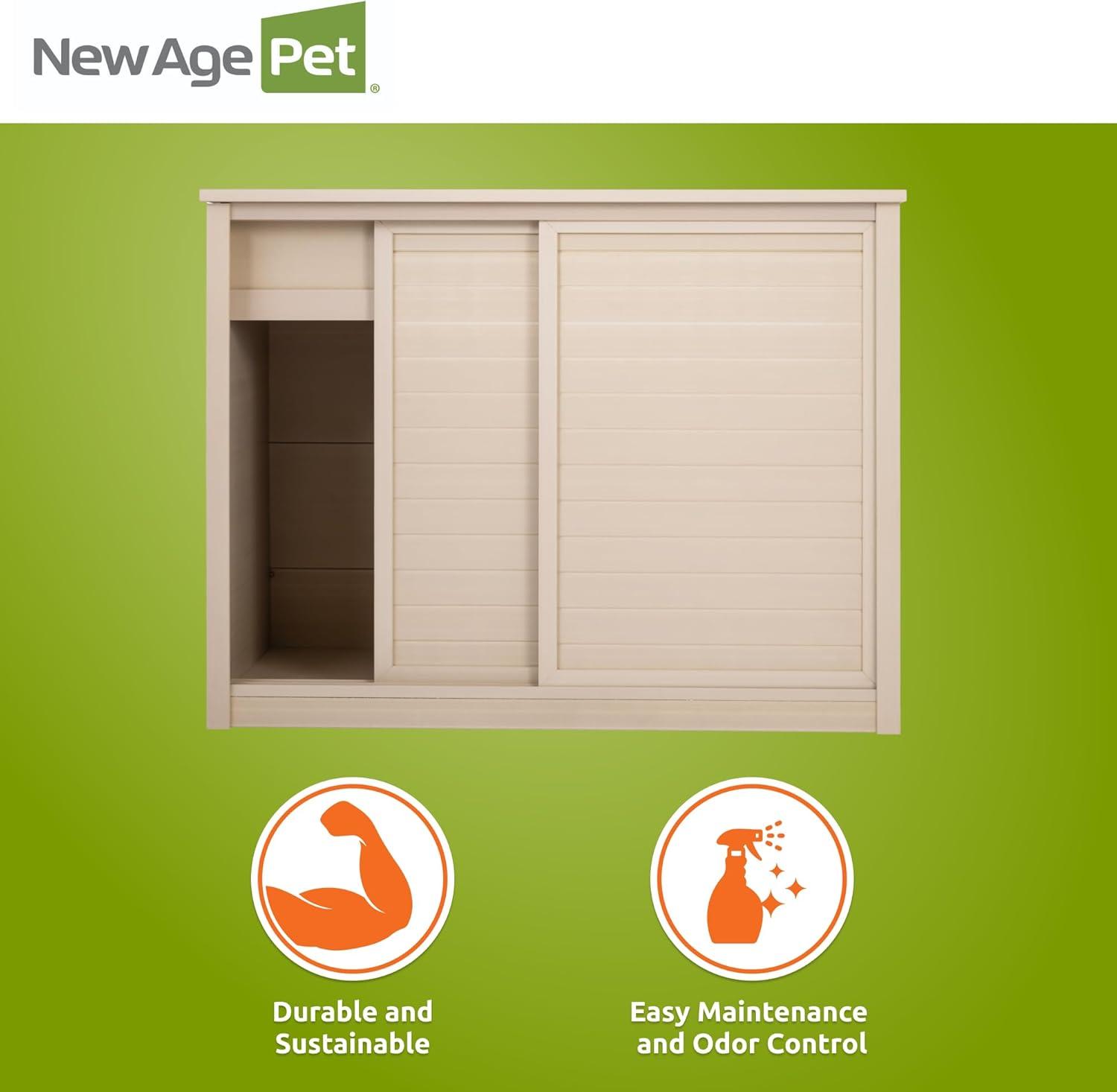 New Age Pet® ECOFLEX® Versa Stand Storage Cabinet for Pets, 36 in. Composite, Non-Toxic, Easy Assembly, Ideal for Extra Bedding, Food, Toys, Accessories Storage