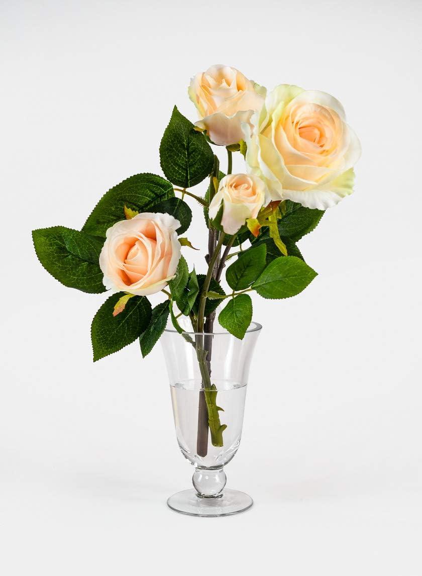 Serene Spaces Living Wazon Glass Urn Vase, Decorative Pedestal Bouquet Vase, Ideal as Floral Centerpieces at Wedding, Event, Party, Measures 6" Tall & 3.5" Diameter