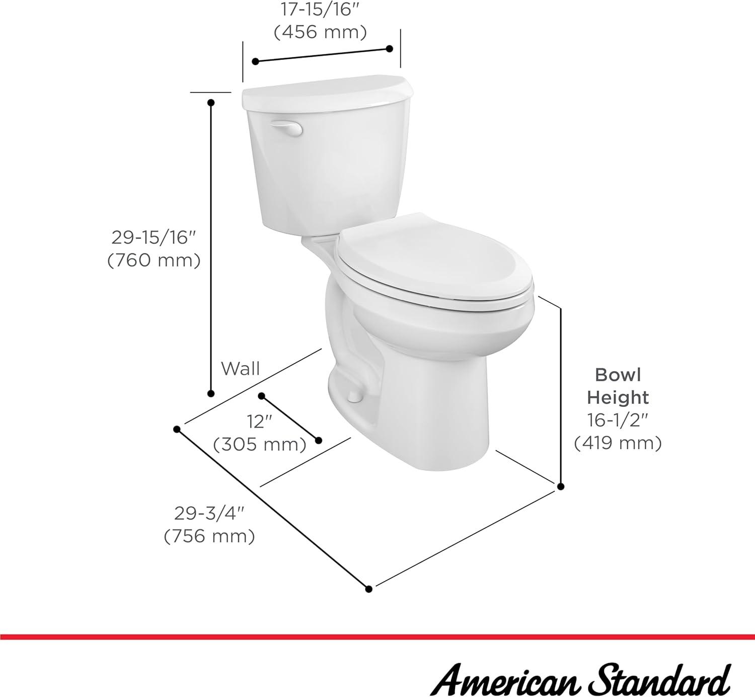 American Standard Colony 1.28 Gallons GPF Elongated Comfort Height Floor Mounted Two-Piece Toilet (Seat Not Included)