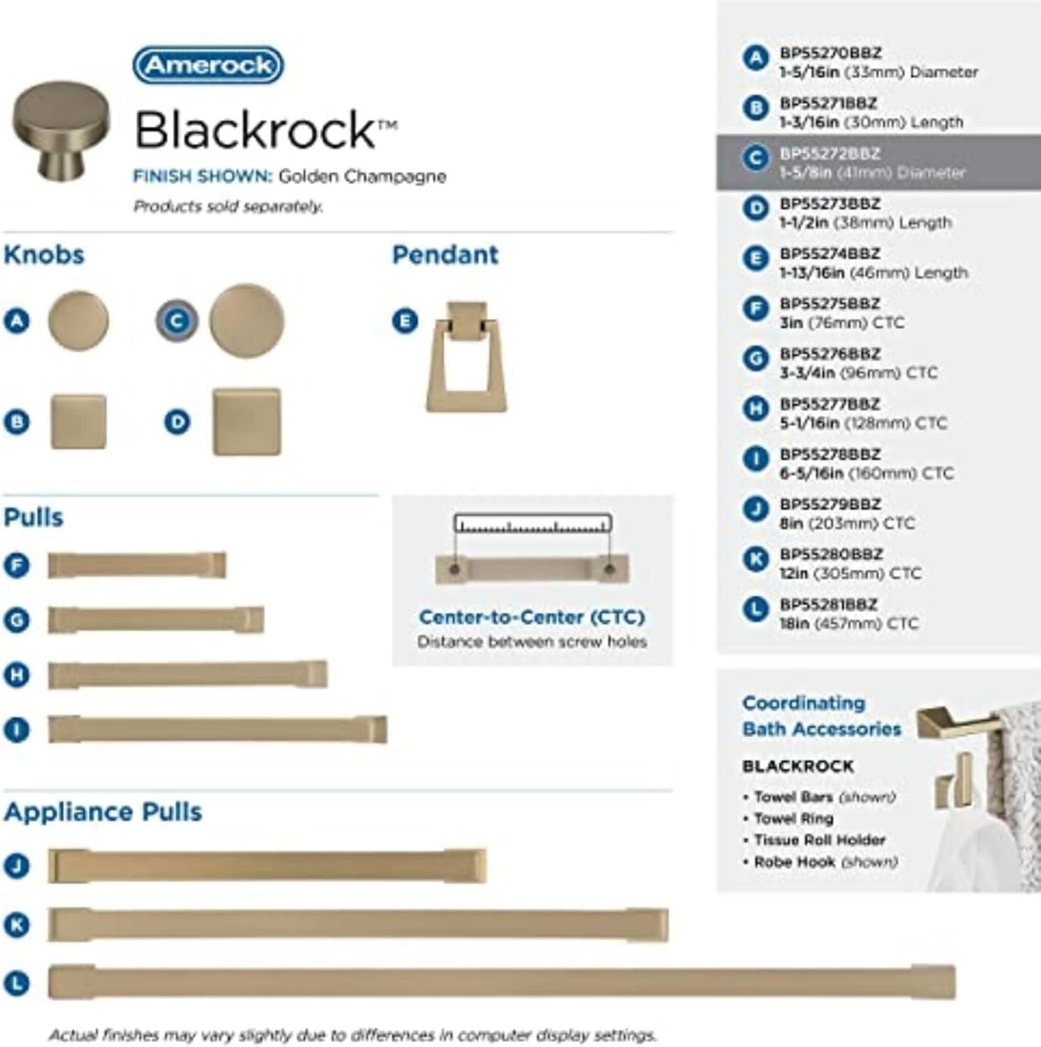 Blackrock Oversized 1 3/4" Diameter Mushroom Knob