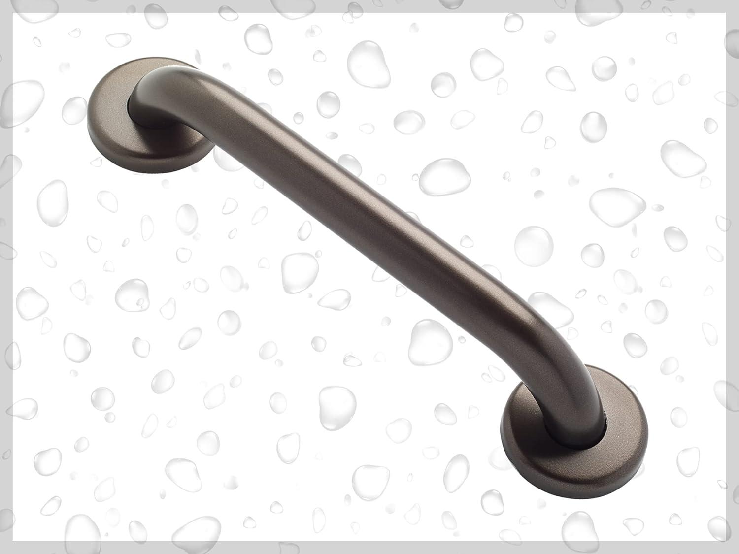 Bathroom Safety Grab Bar - Old World Bronze/ADA Shower Toilet Steps/304 Stainless Steel/Smooth/ 12"