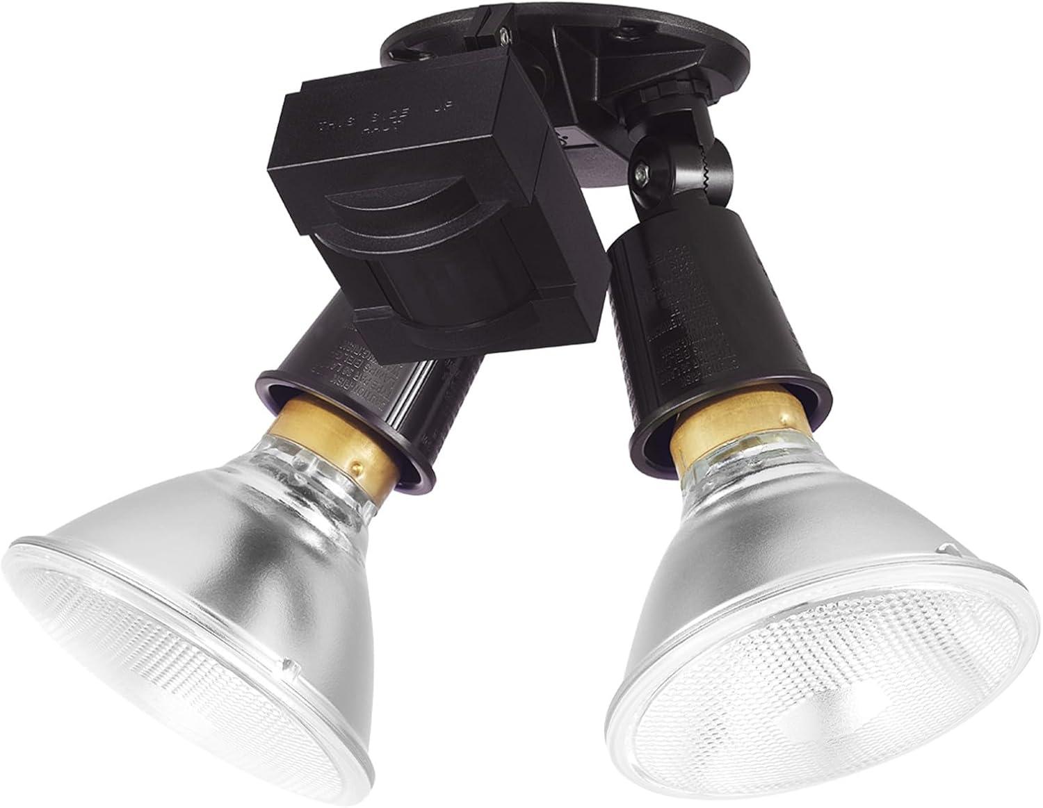 Bronze Dual Head LED Motion Sensor Outdoor Floodlight