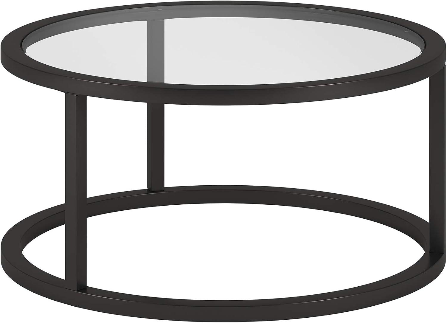 Contemporary Blackened Bronze 20" Square Glass Side Table