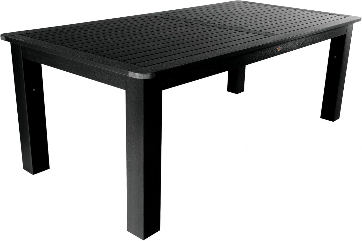 Highwood Spacious Black Rectangular Outdoor Dining Table 42"x84"