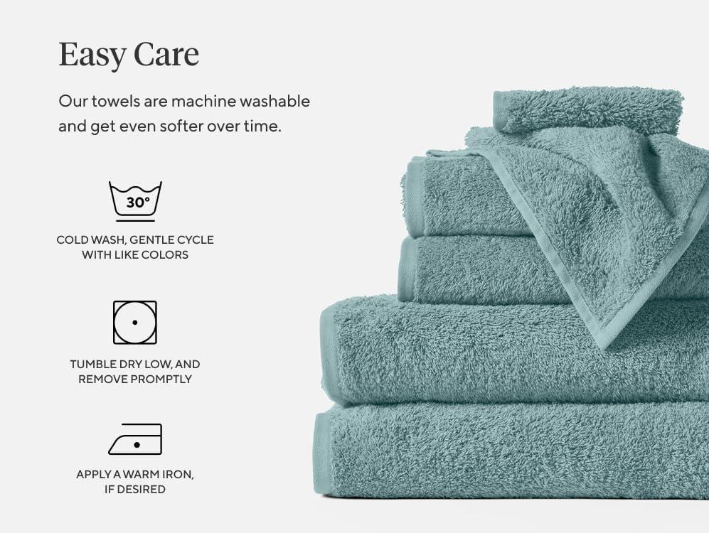 Gulf Blue Organic Cotton 6-Piece Towel Set