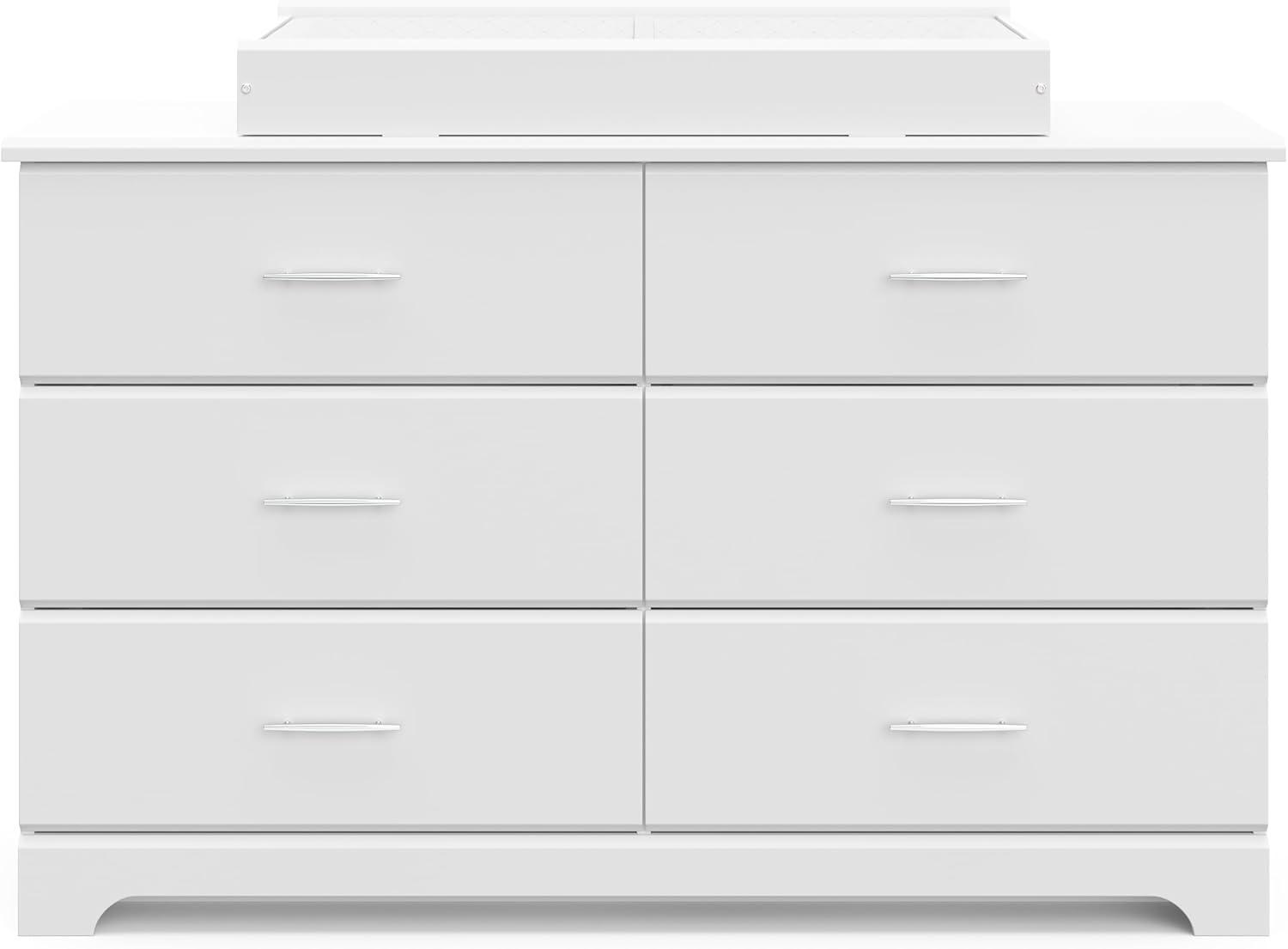 Brookside White 6-Drawer Nursery Double Dresser - GREENGUARD Certified