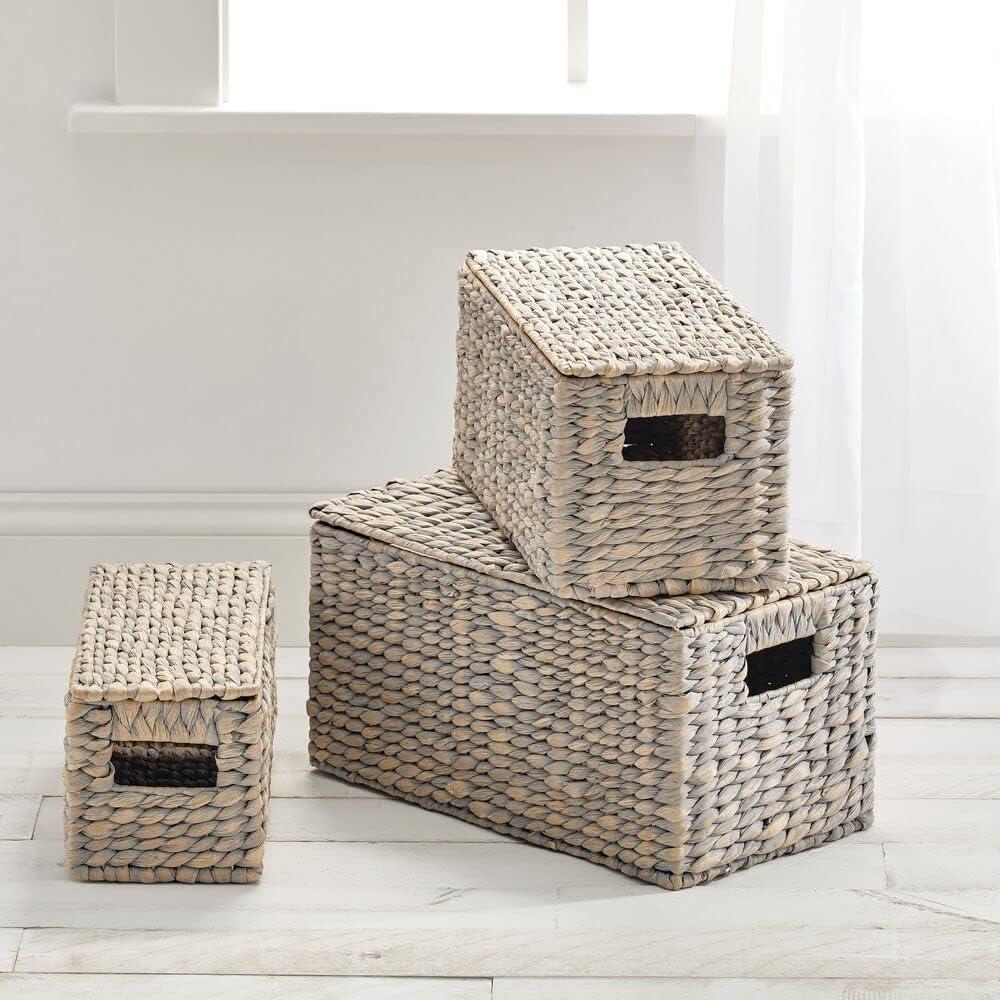 Home Wicker Bin Set