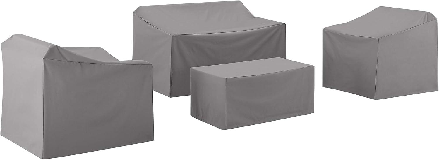 Gray Heavy-Duty Vinyl Patio Furniture Cover Set