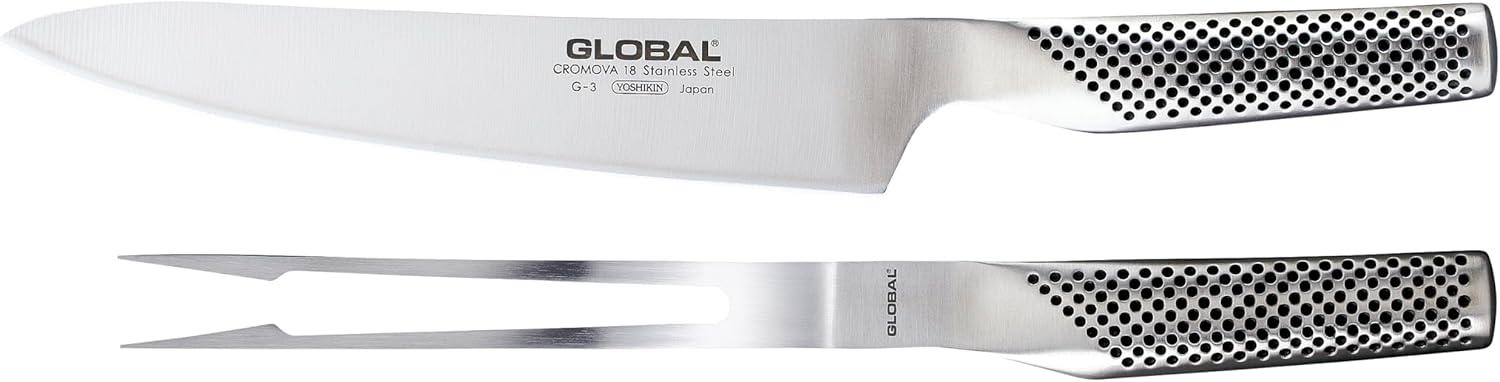 Global Stainless Steel 2 Piece Carving Set