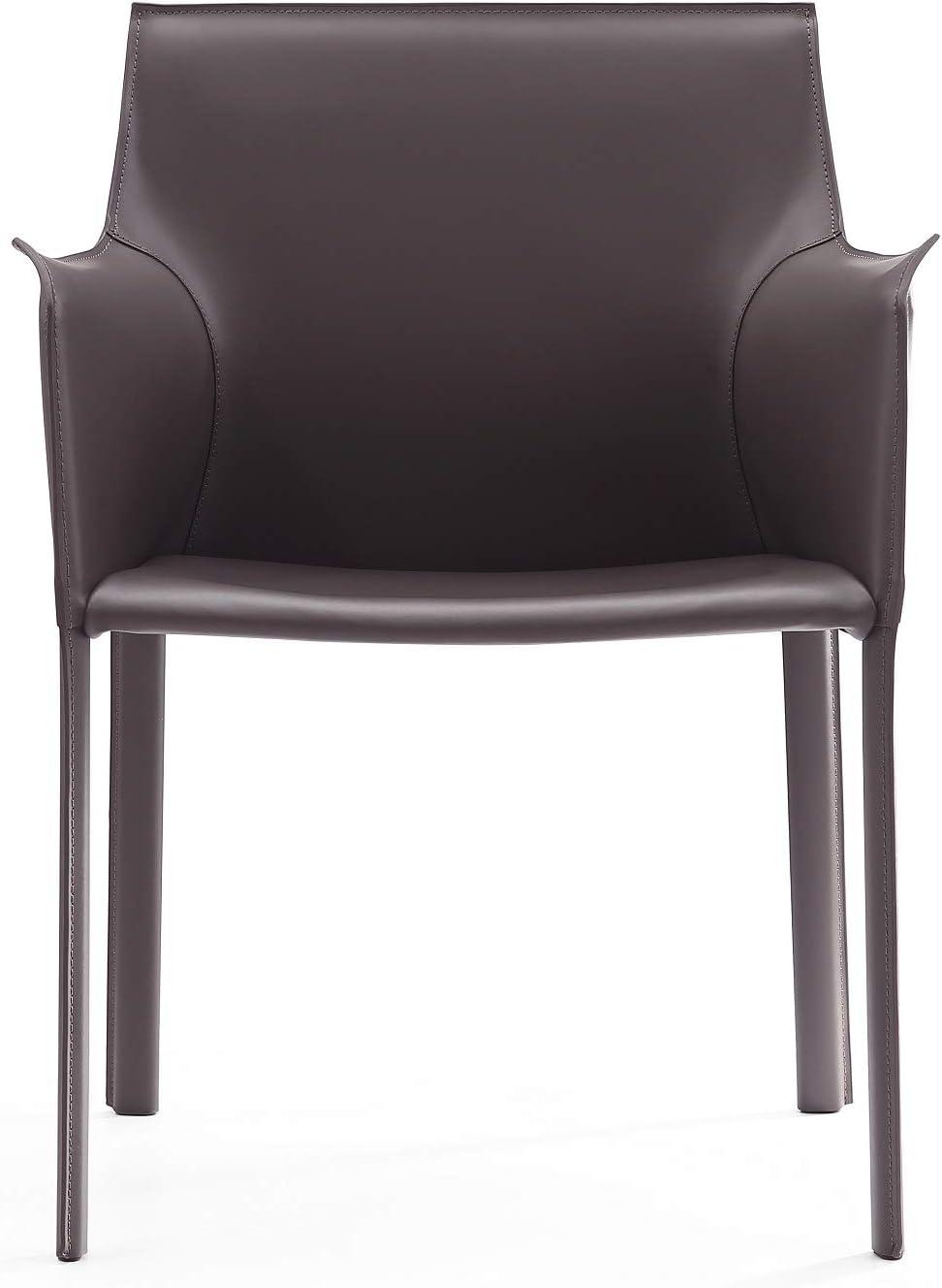 Paris Grey Saddle Leather Armchair