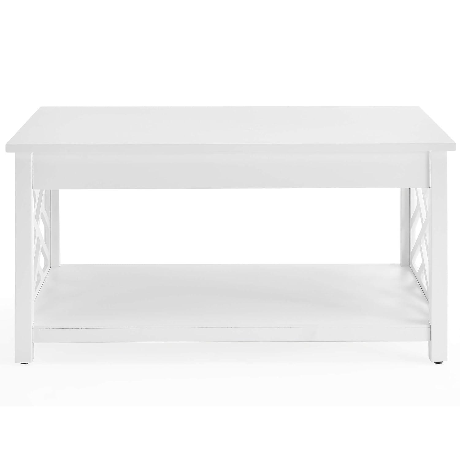 36" Middlebury Coffee Table, End Table and Console Table White - Alaterre Furniture: 3-Piece Wooden Furniture Set with Drawers