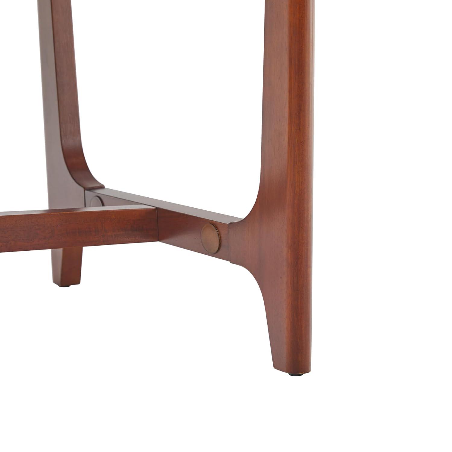 Walker Edison 60" Mid-Century Wood Dining Table with Trestle Base in Walnut