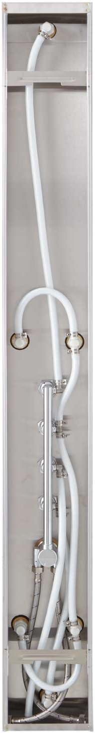 Shelton Stainless Steel Thermostatic Shower Panel with Hand Shower and Body Sprays