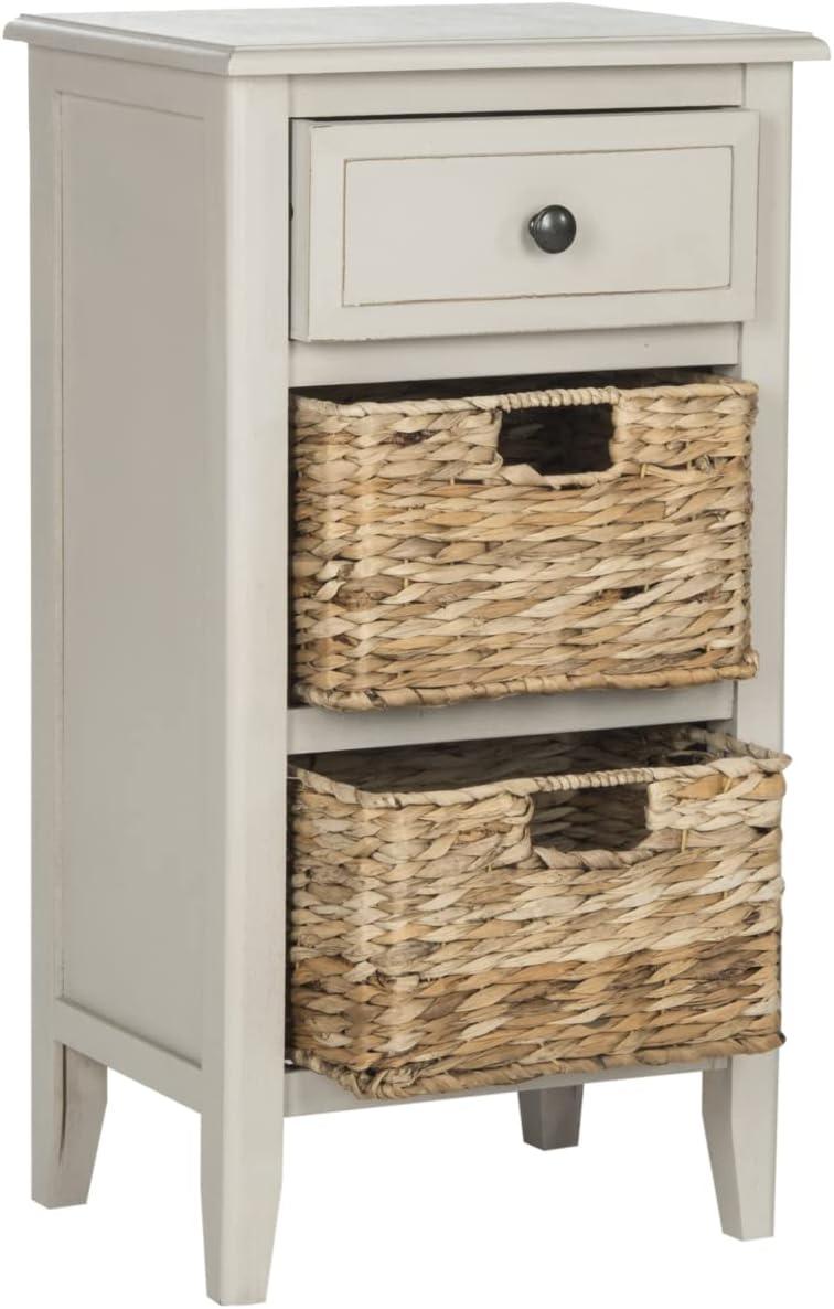 Everly Drawer Side Table - Vintage Grey - Safavieh.
