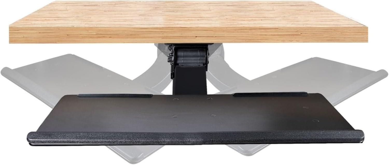 ZAWkirJ Under Desk Keyboard Tray - Full & Height Adjustable Keyboard and Mouse Tray, 10"x26" Platform - Ergonomic Desk Mount Computer Keyboard Tray with Mouse Pad & Wrist Rest (KBTRAYADJ2)