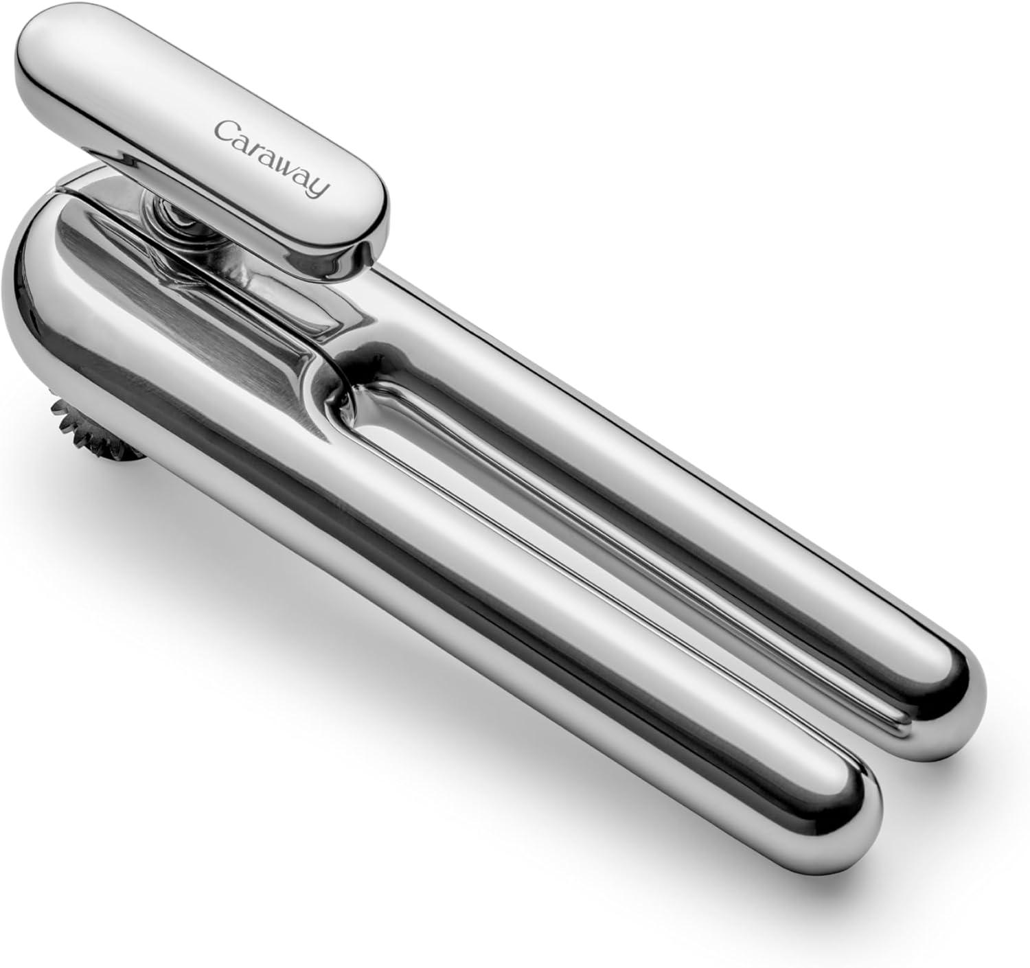 Caraway Home Stainless Steel Can Opener: Manual Silver Freestanding, Hand Wash, 1 Year Warranty, 7.1" Height