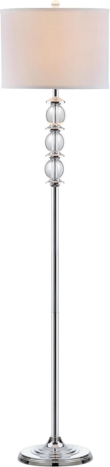 Riga 60 Inch H Floor Lamp - Clear/Chrome - Safavieh