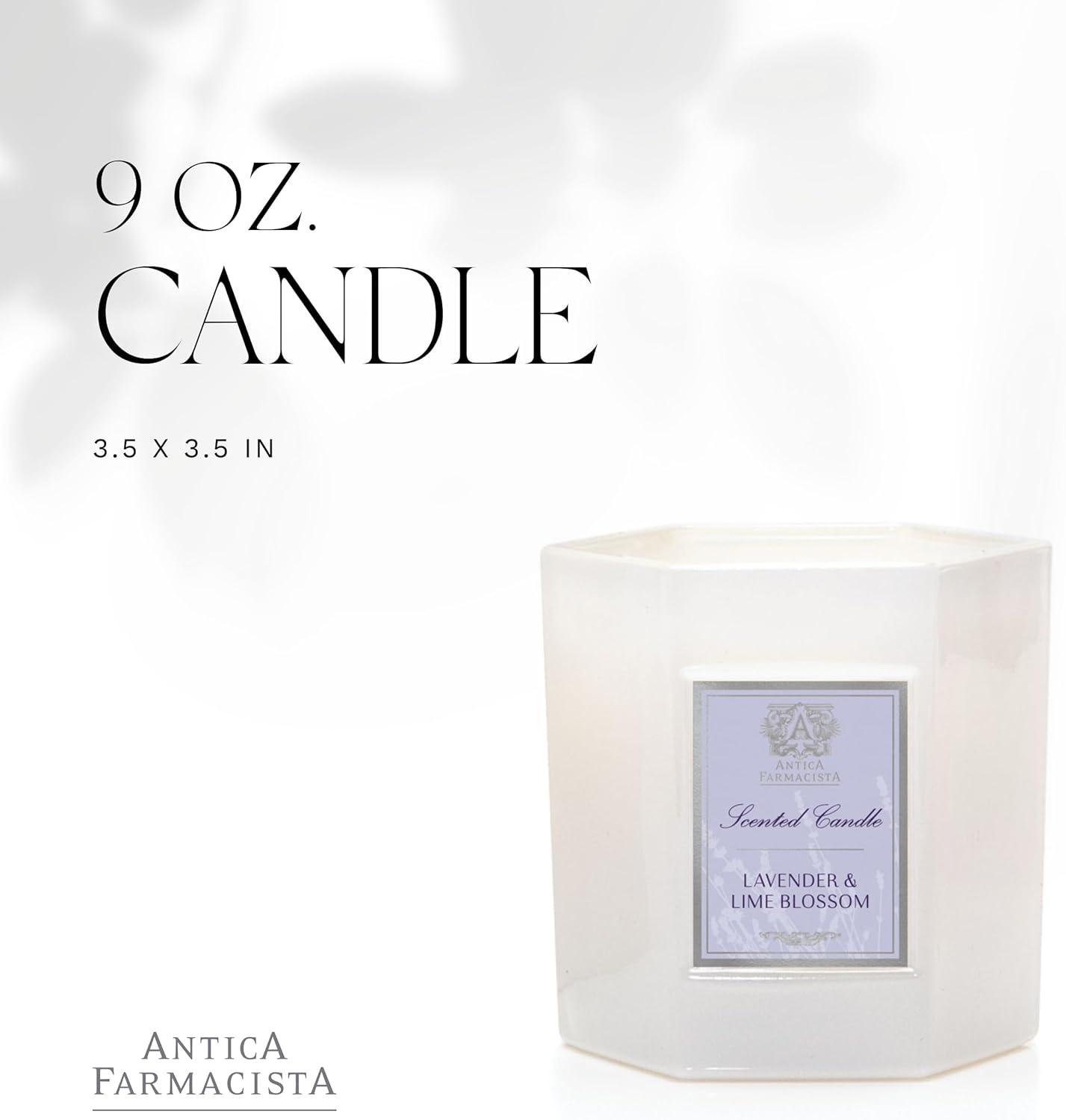 White Lavender & Lime Blossom Scented Soy Candle, 9 Ounce