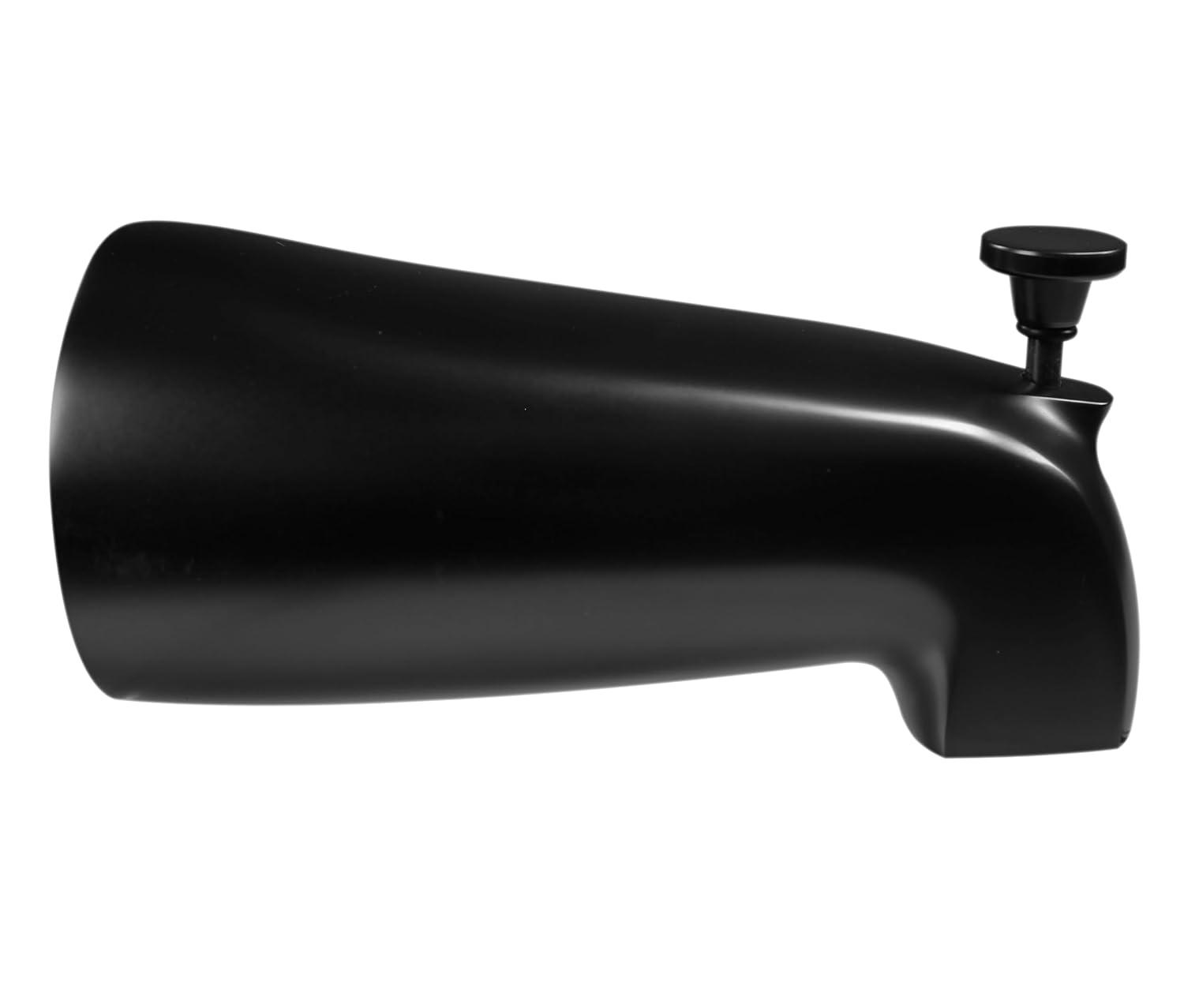 5-1/2" Reach Brass Wall Mount Tub Spout with Nose Diverter