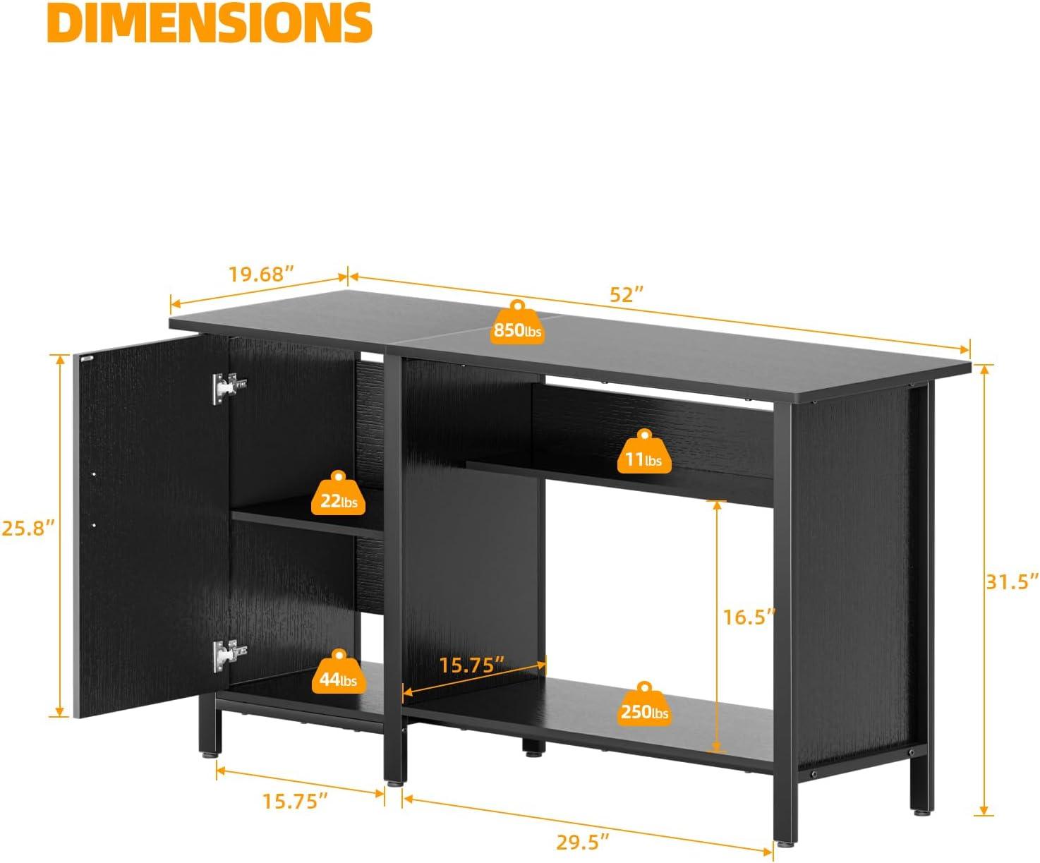 Bestier 55 Gallon Fish Tank Stand Metal Aquarium Stand with Storage Cabinet & Power Outlets LED Light, 750lbs Capacity, Black