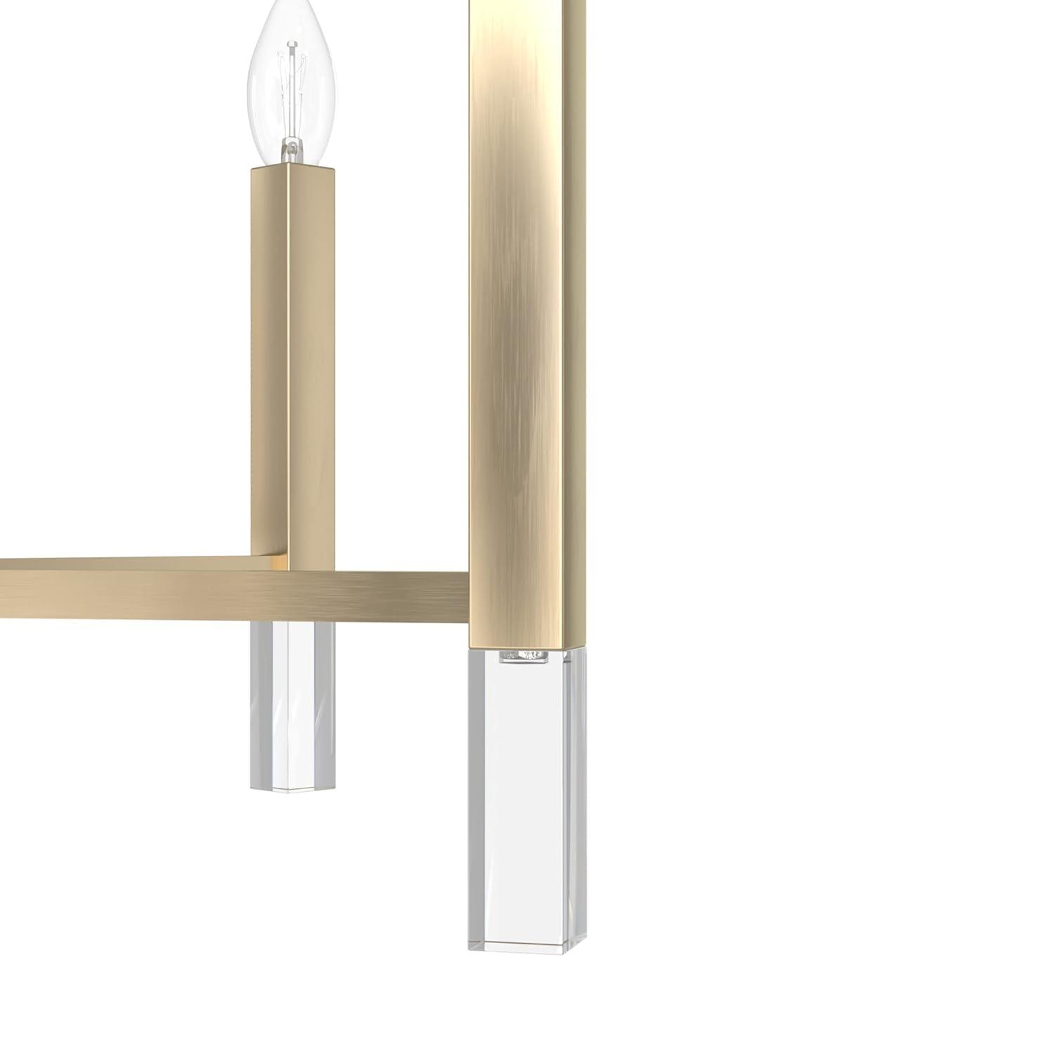 Hunter - Sunjai 6-light Alturas Gold, Large Chandelier, Dimmable, Formal Style, Candle Shaped, for Bedrooms, Kitchens, Dining, Living Rooms - 19519