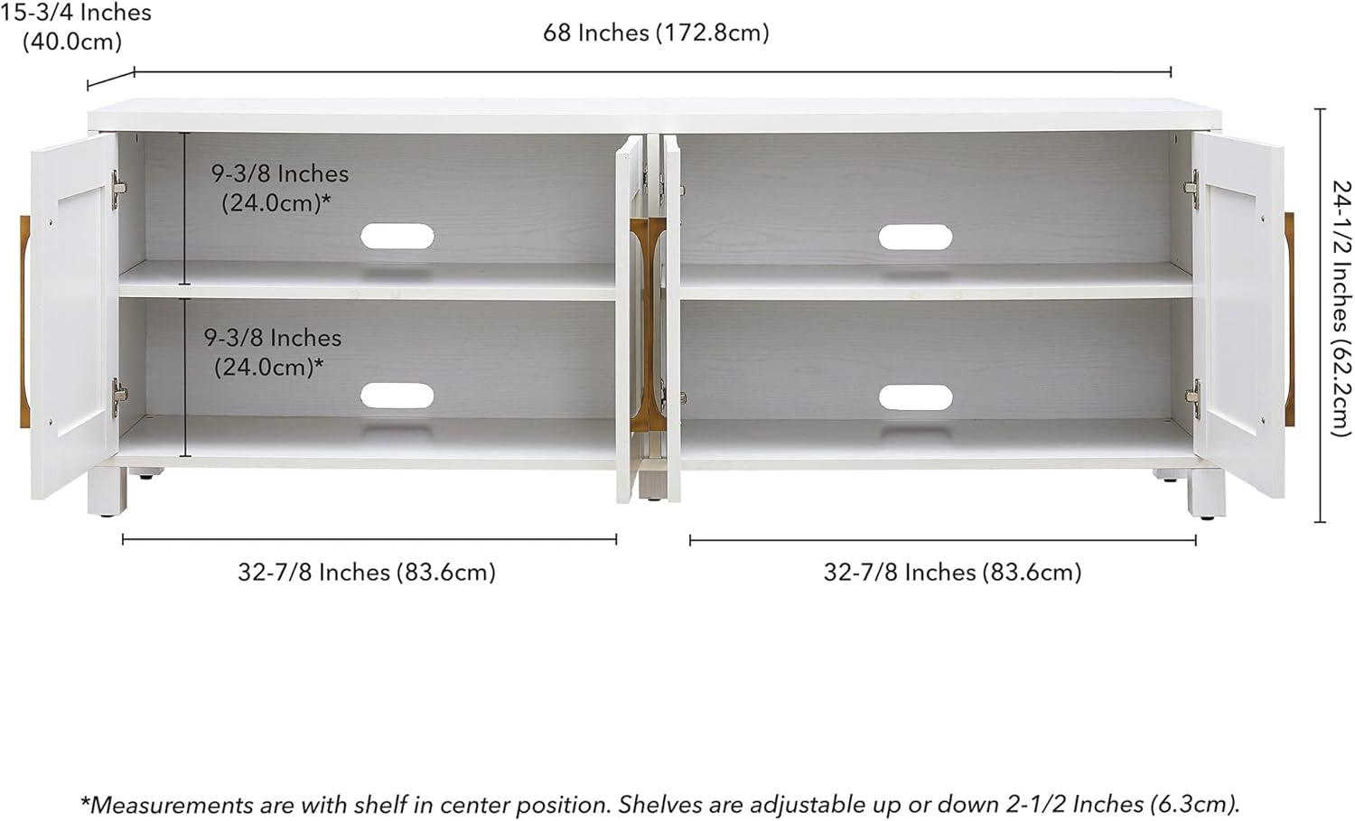 Evelyn&Zoe Chabot Rectangular TV Stand for TV's up to 75", White