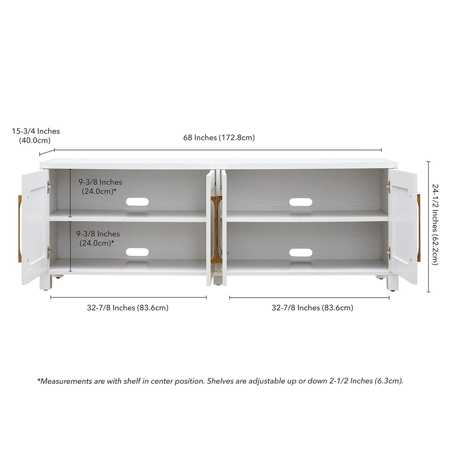 Evelyn&Zoe Chabot Rectangular TV Stand for TV's up to 75", White