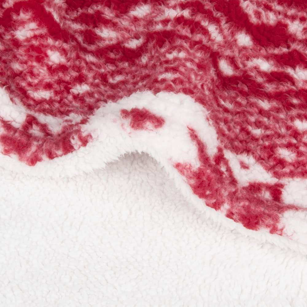 Catalonia Sherpa Throw Blanket, Super Soft Warm Fuzzy Comfy Snowflake Blankets, Reversible Fluffy Throws, Holiday Theme Blanket 50X60 inches