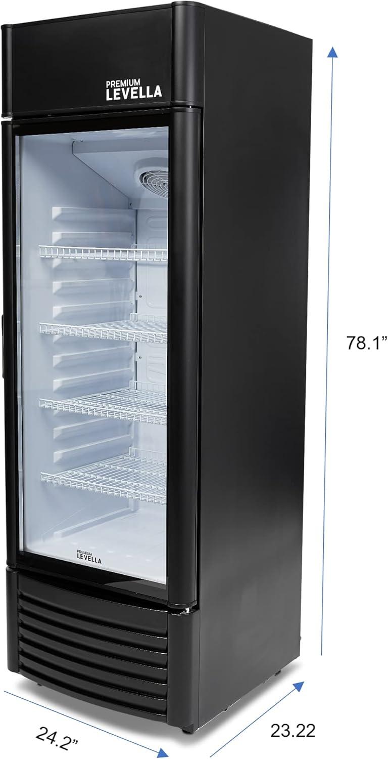 Premium Levella PRF1257DX 12.5 cu ft Flat Front Beverage Refrigerator Black