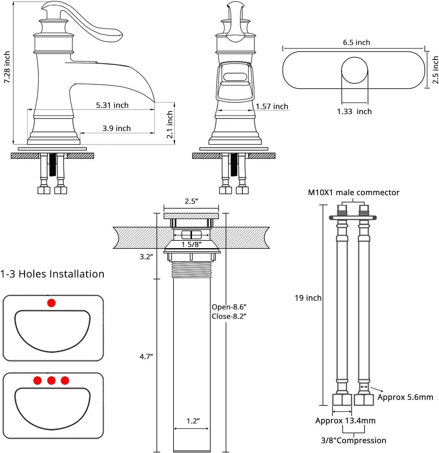 Single-Hole Single-handle Bathroom Faucet