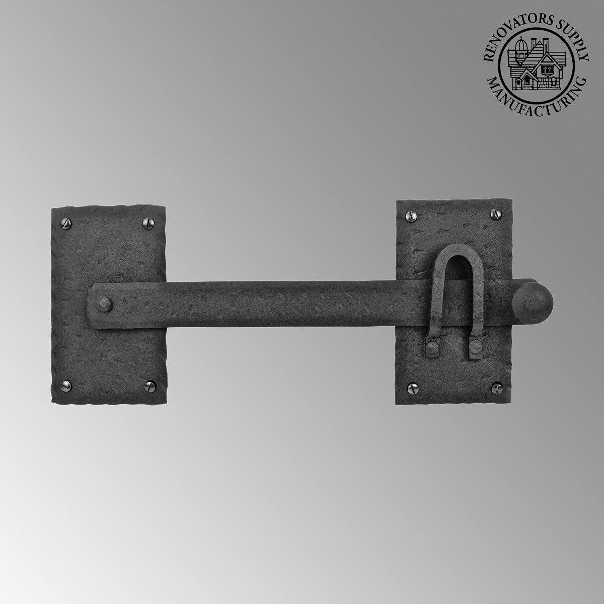 Black Iron Gate Flip Latch 12" Large Antique Two Sided Flip Locks Rust Resistant Barn Door and Fence Gate Latches w/Hardware Renovators Supply