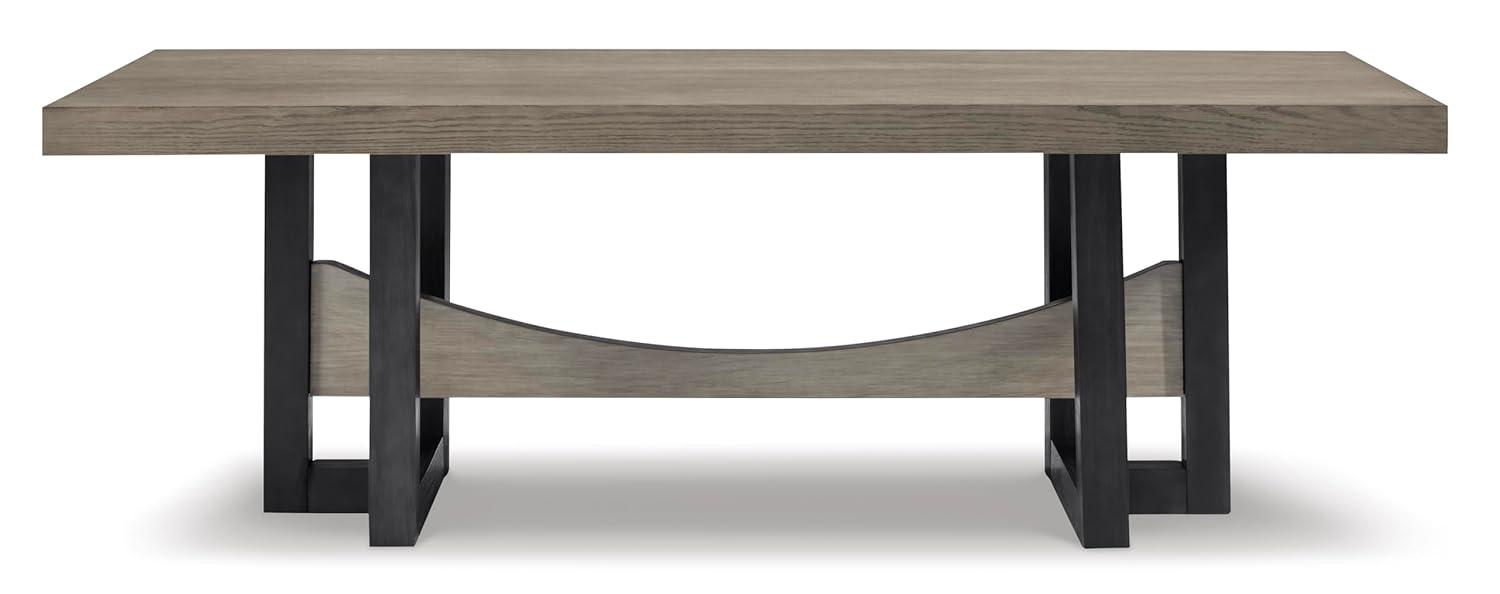 Ashley Furniture Foyland Rectangular Wood Dining Table in Grayish Brown/Black