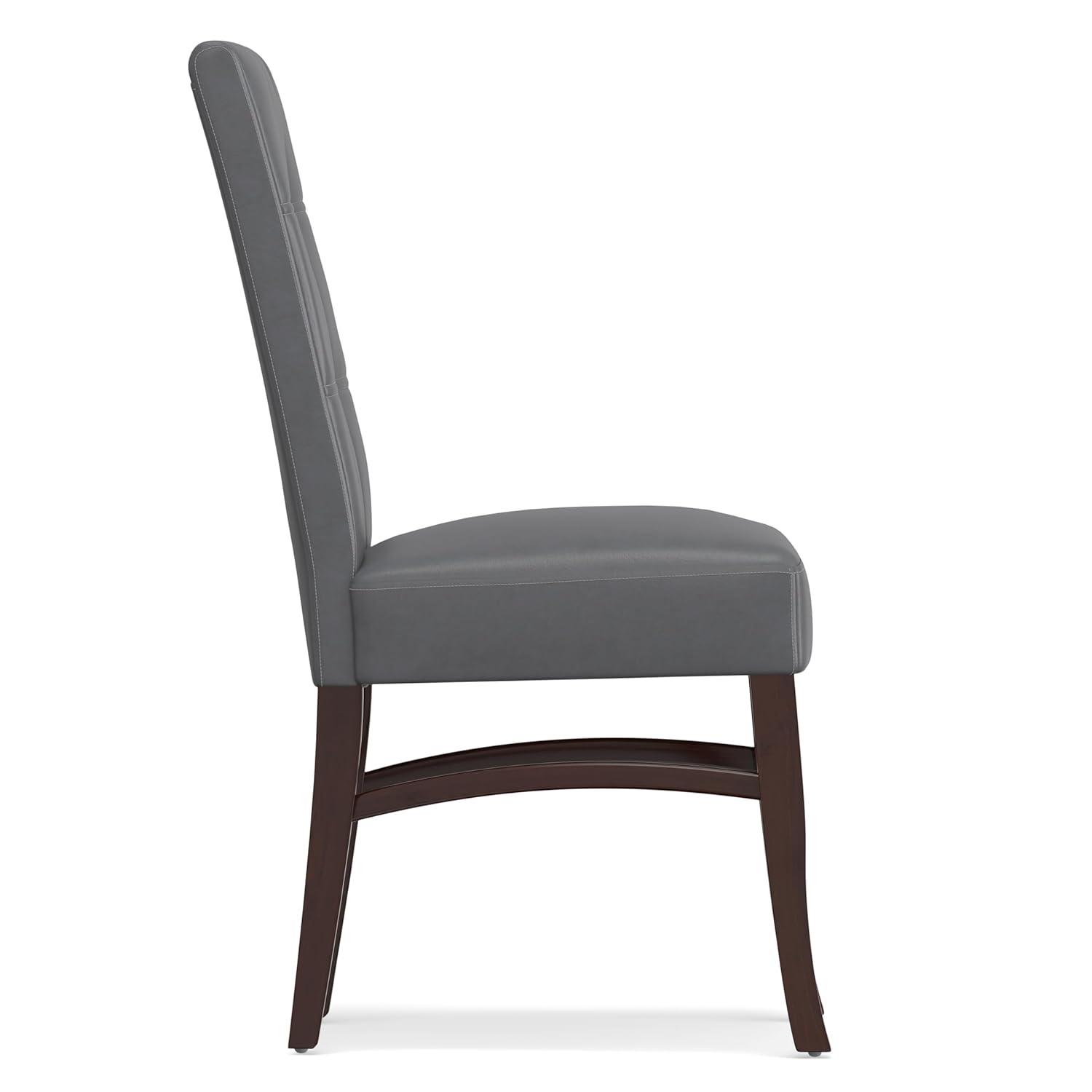Simpli Home Ezra Dining Chair (Set of 2) in Stone Grey