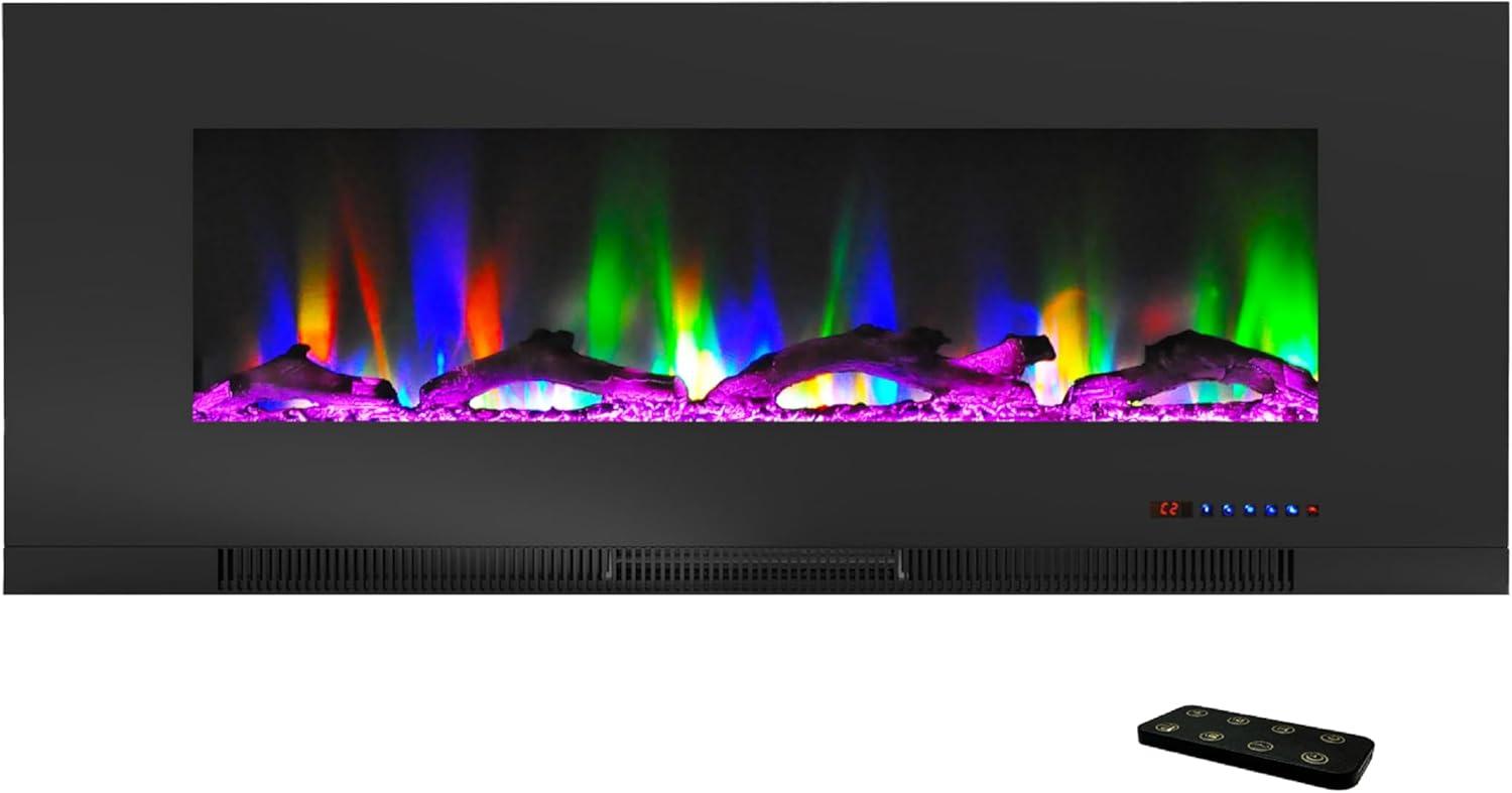 Cambridge Cambridge Wall Mount Electric Fireplace Heater with Remote Control for Indoor Use in Living Room, Bedroom, Home Office