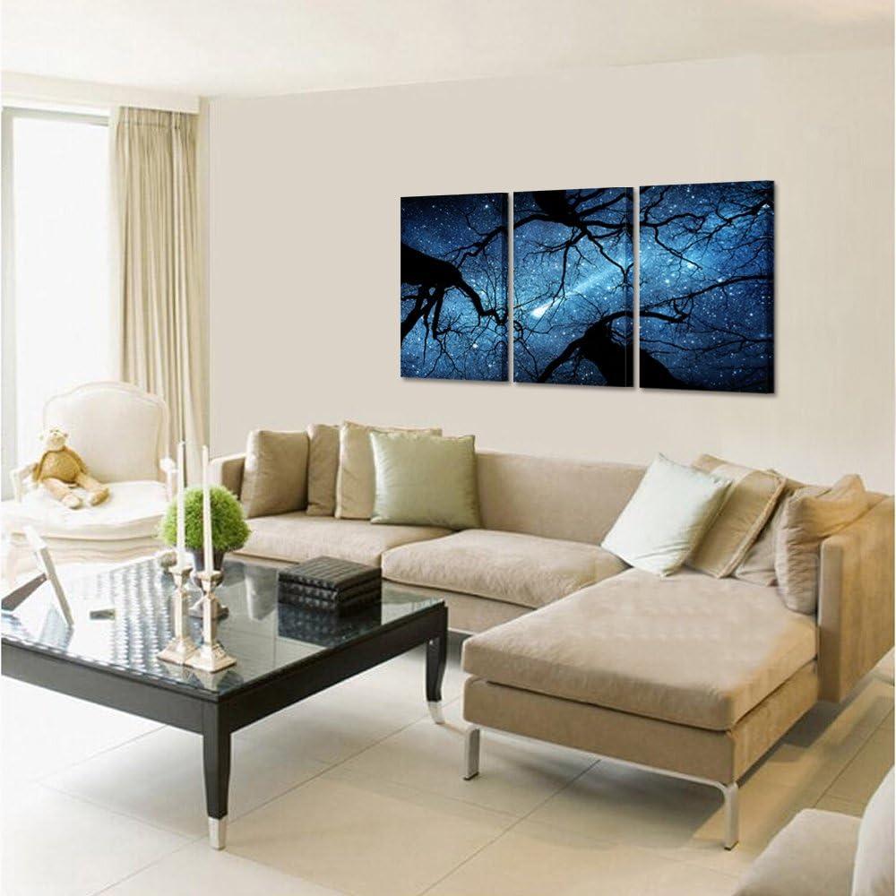 Night Sky Forest Landscape Canvas Art Set