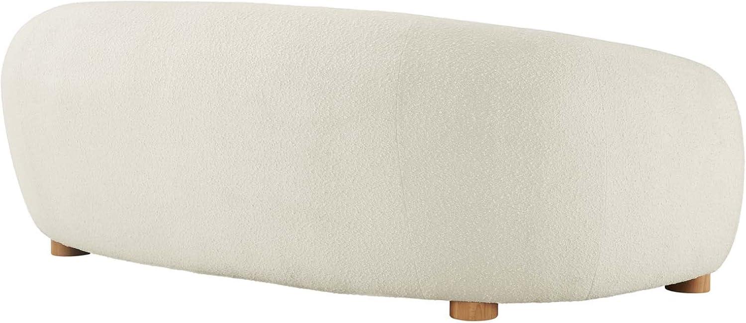 Modway Abundant Boucle Upholstered Fabric Sofa in Ivory