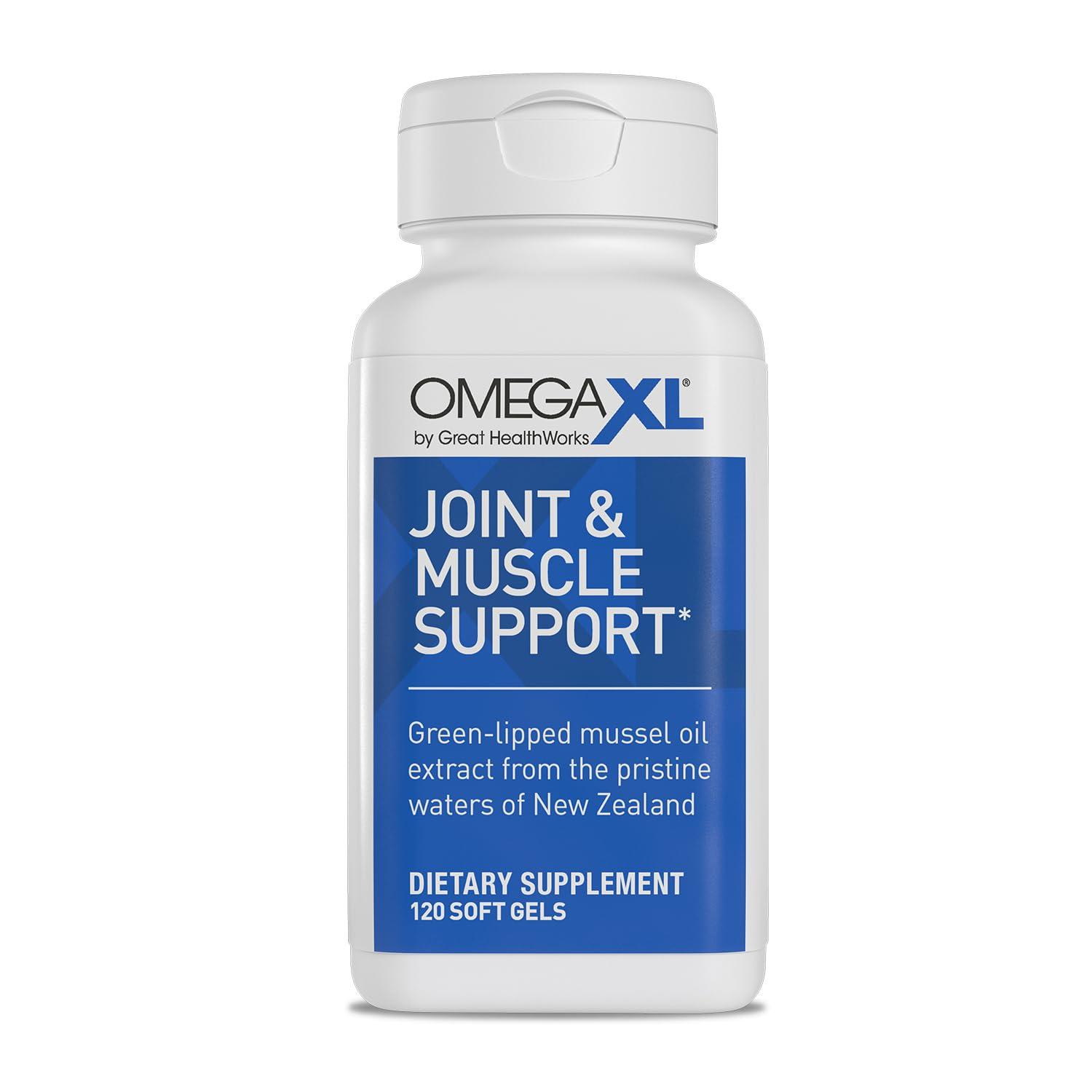 OmegaXL Joint & Muscle Support Soft Gel Supplement, 120 Count