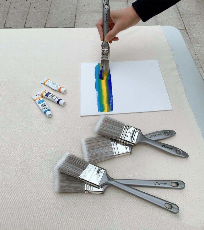 Pro Grade Premium Paint Brushes, 5 Piece Variety Set, Interior/Exterior Painting