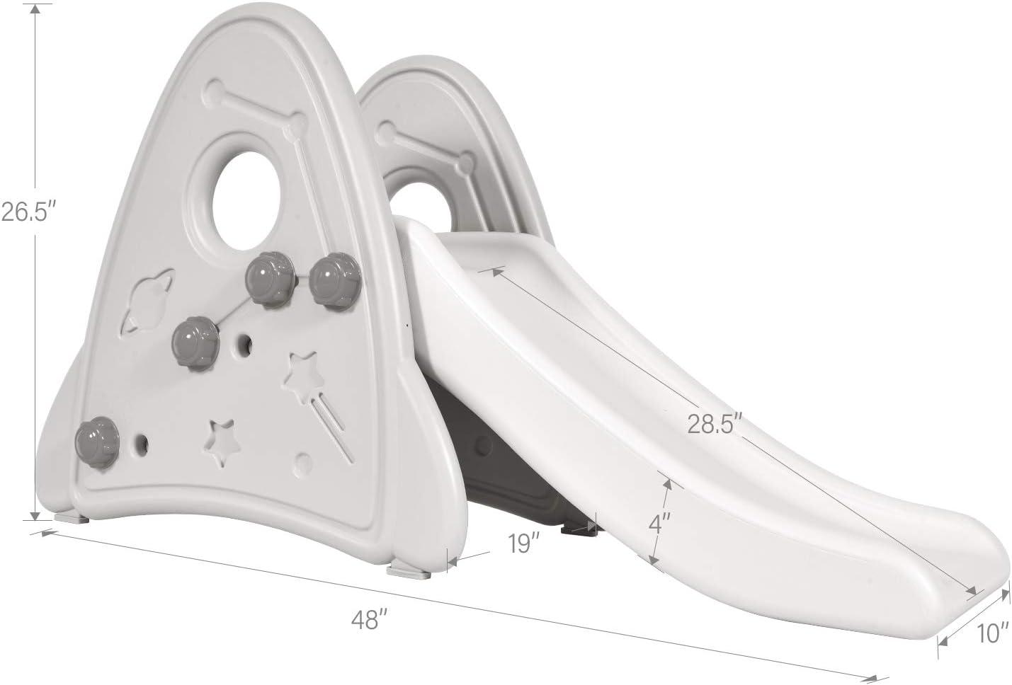 Costway Baby Slide Indoor First Play Climber Slide Set for Boys Girls Gray