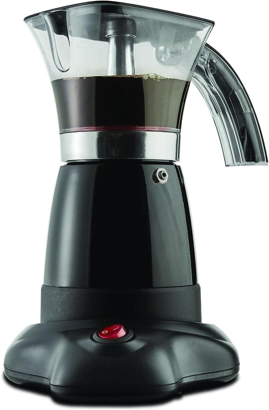 Brentwood, 6-Cup Black Moka Pot Espresso Machine