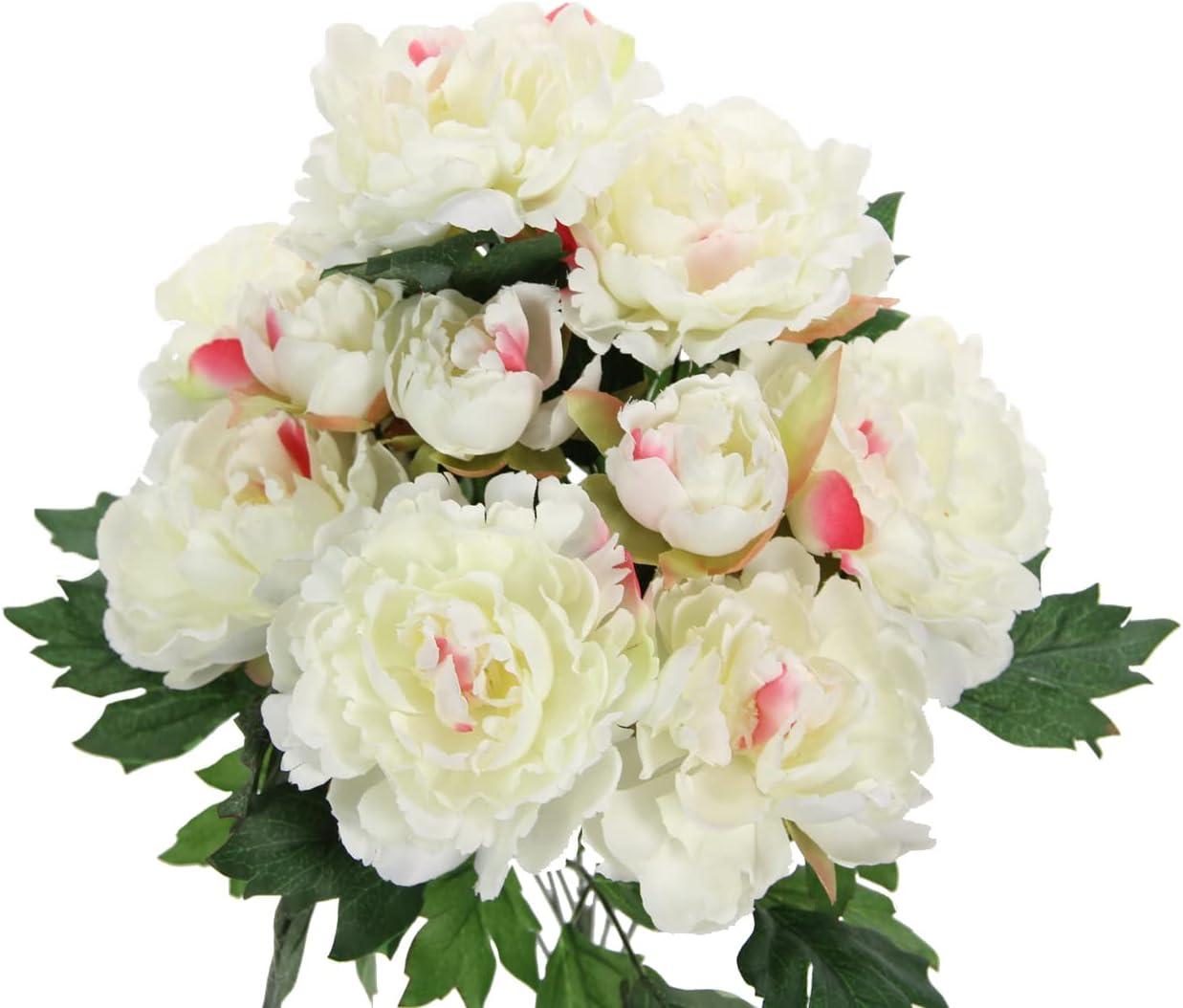 Cream Artificial Peony and Dahlia Spring Centerpiece