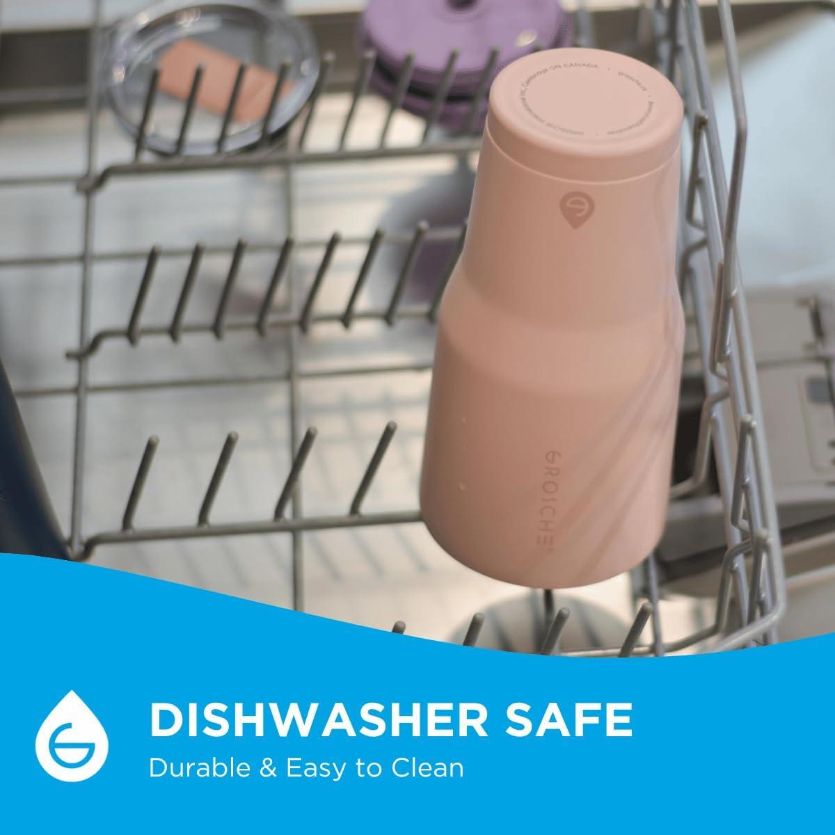 GROSCHE YUKON 20 OZ Insulated Travel Mug, Coffee Tumbler with Slider Lid, Graphite Black